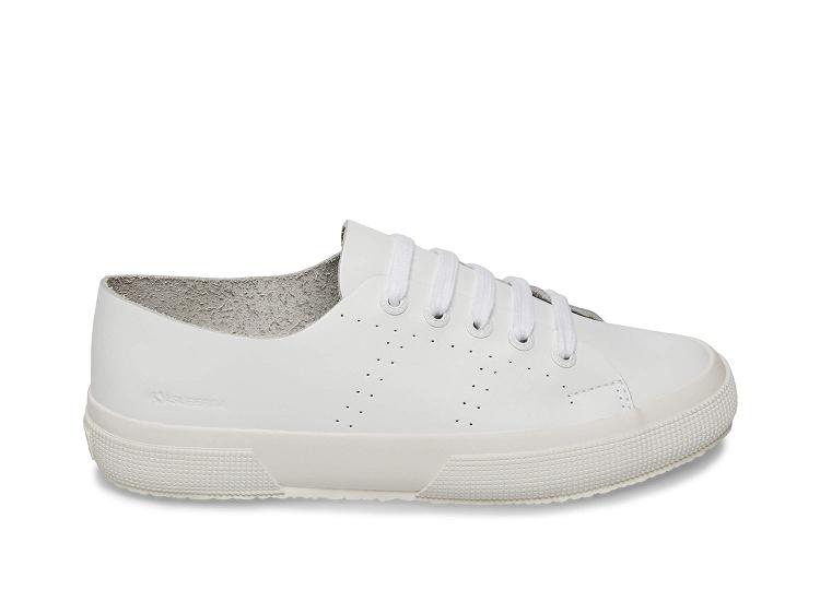 Superga 2750 Rawcutleatheru White Leather - Mens Superga Leather Shoes